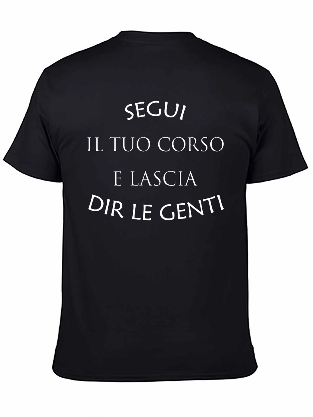 Mens Black T-Shirt - Italian Motto