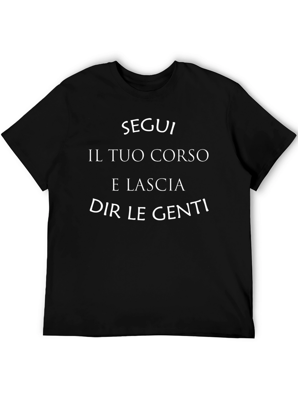 Mens Black T-Shirt - Italian Motto
