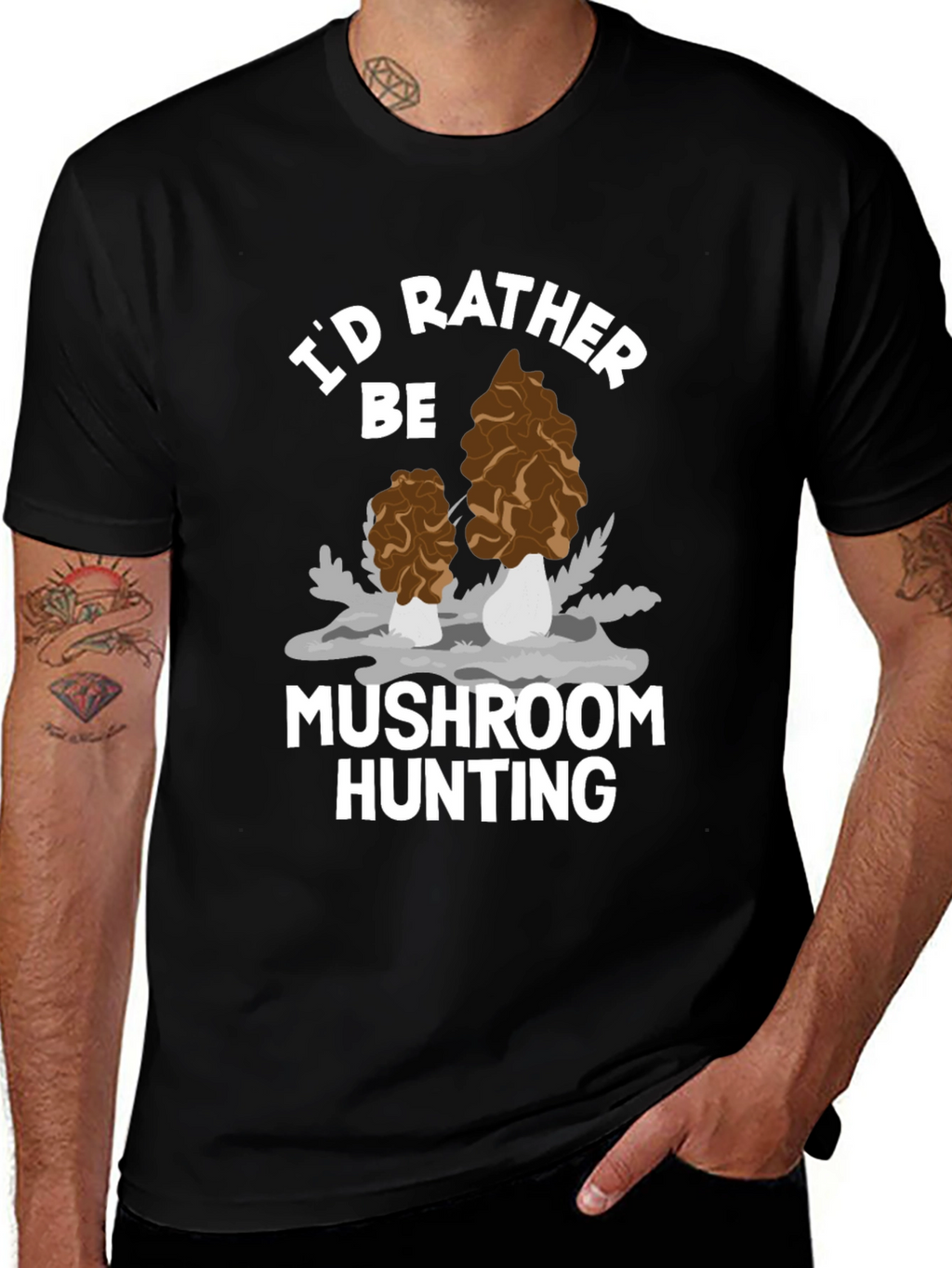 Mushroom Hunting Graphic Tee