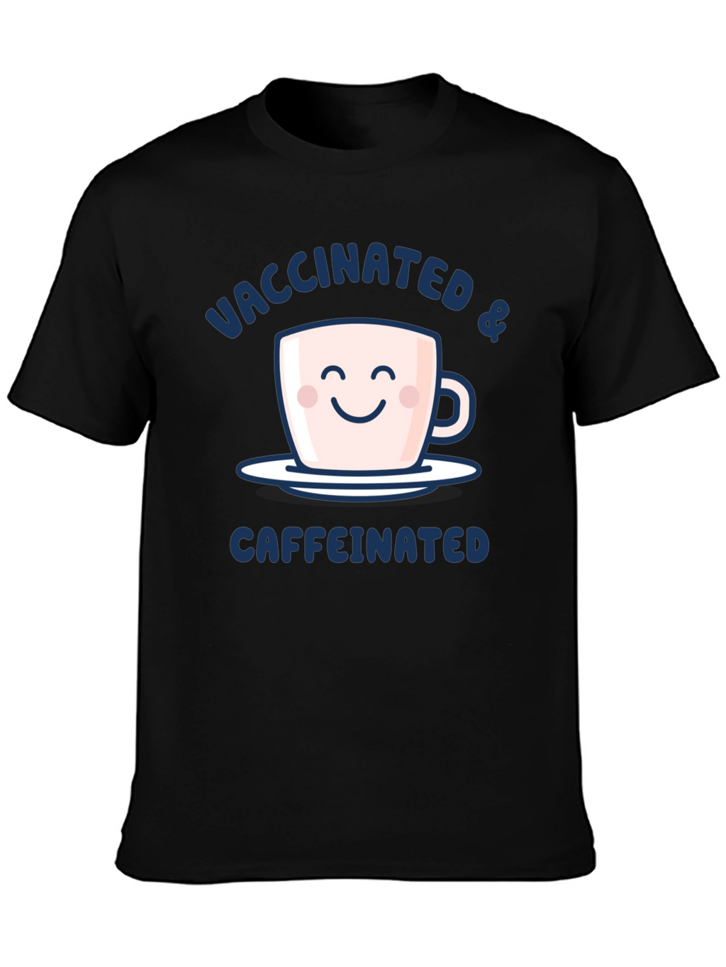 Vaccinated & Caffeinated Graphic Tee - Black