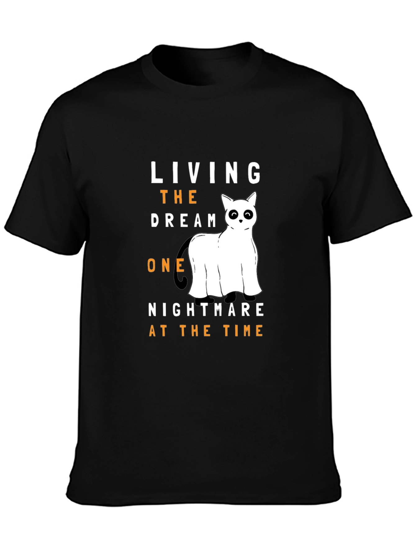 Living the Dream Ghost Cat T-Shirt