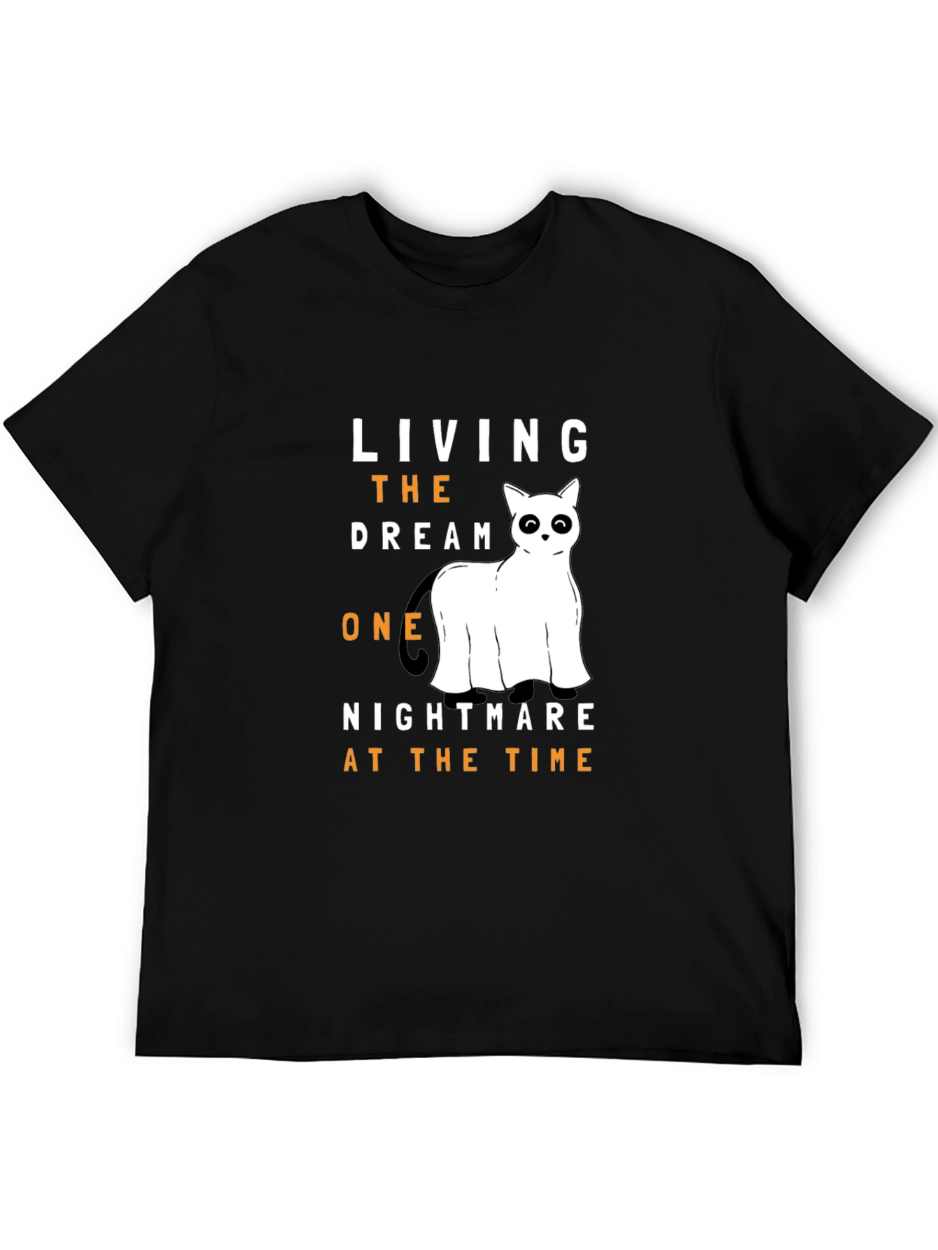 Living the Dream Ghost Cat T-Shirt