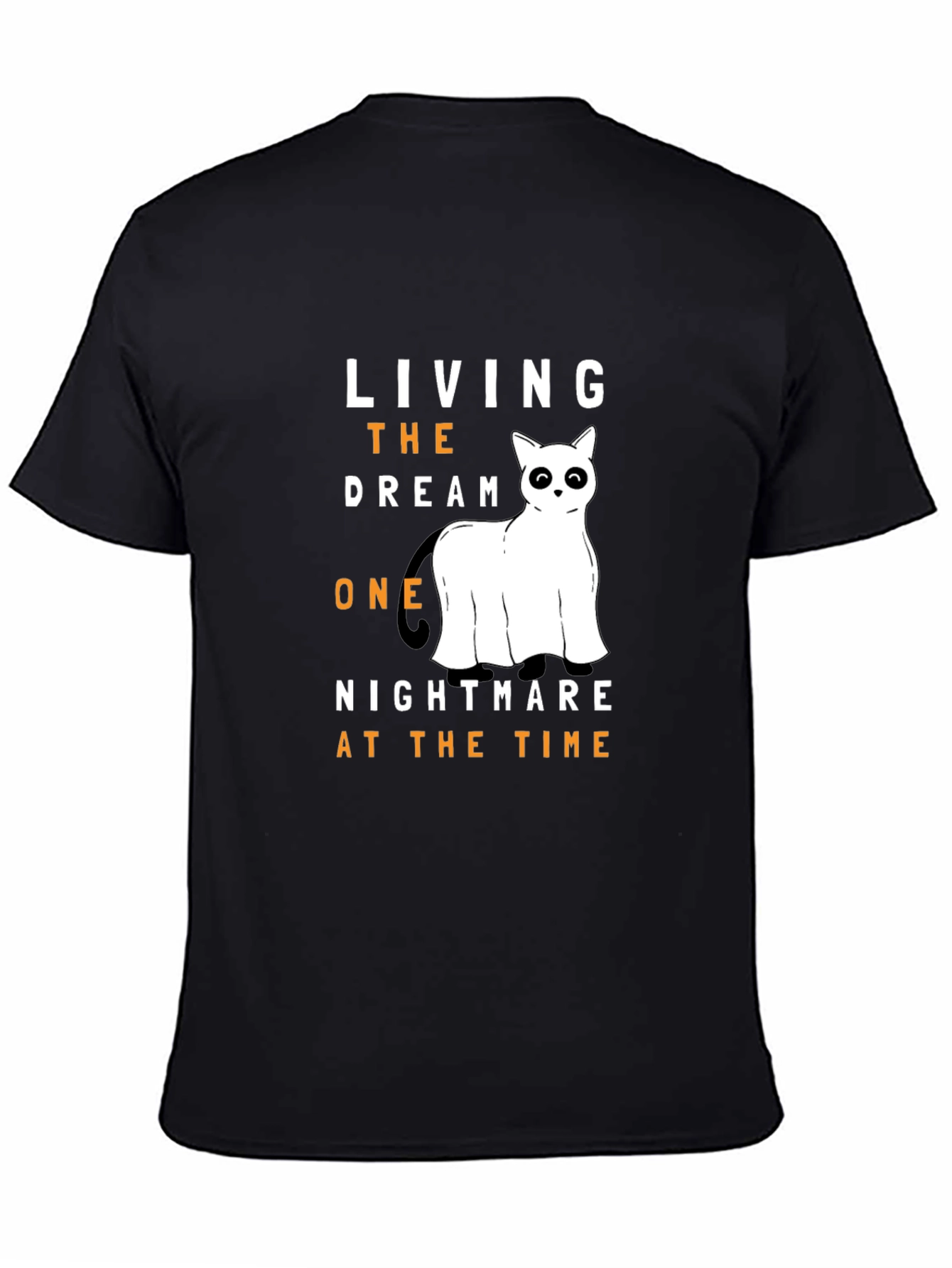 Living the Dream Ghost Cat T-Shirt