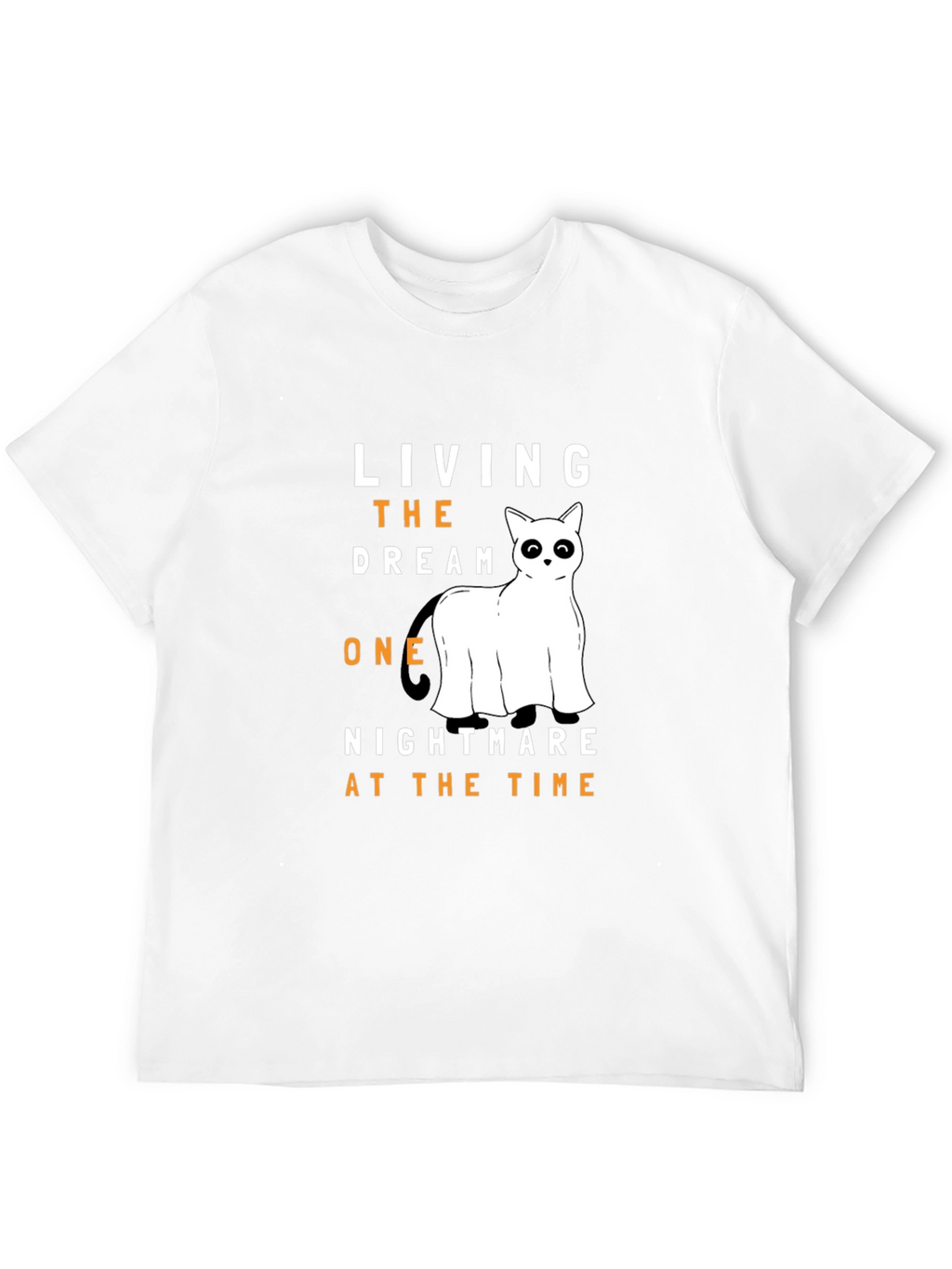 Living the Dream Ghost Cat T-Shirt