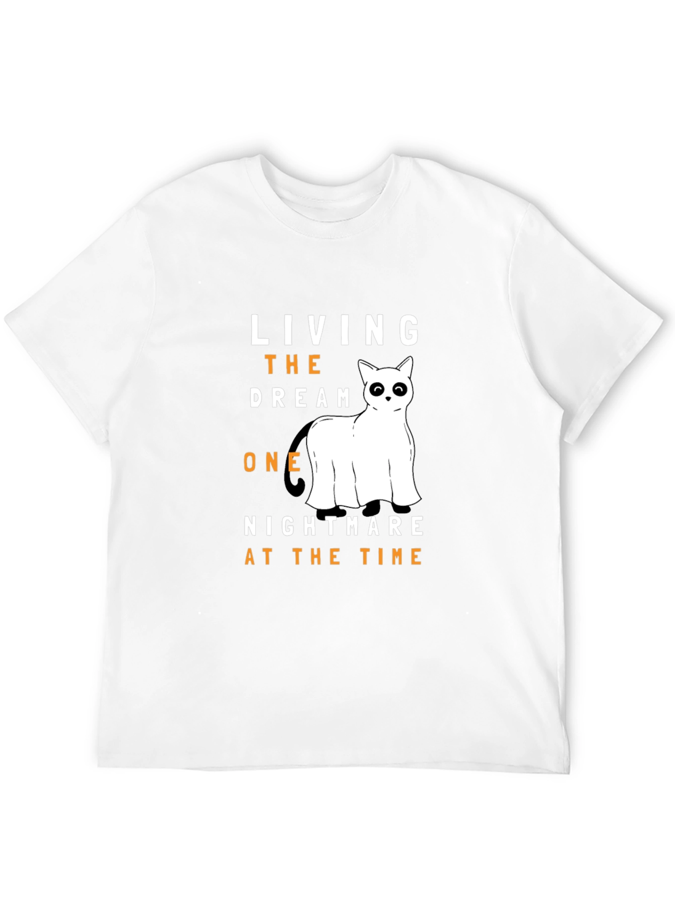 Living the Dream Ghost Cat T-Shirt