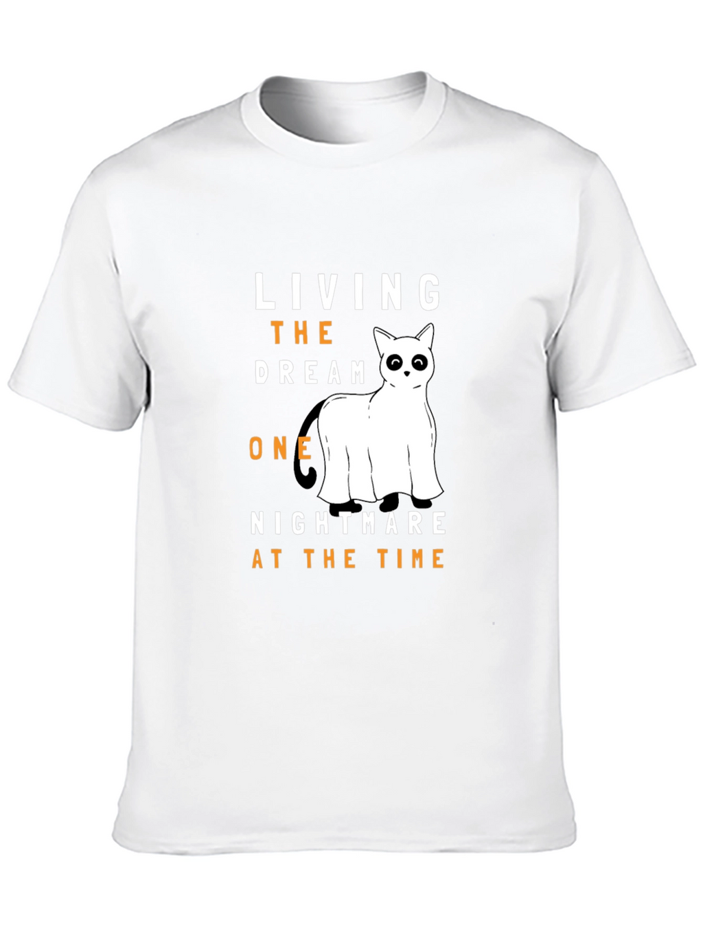 Living the Dream Ghost Cat T-Shirt