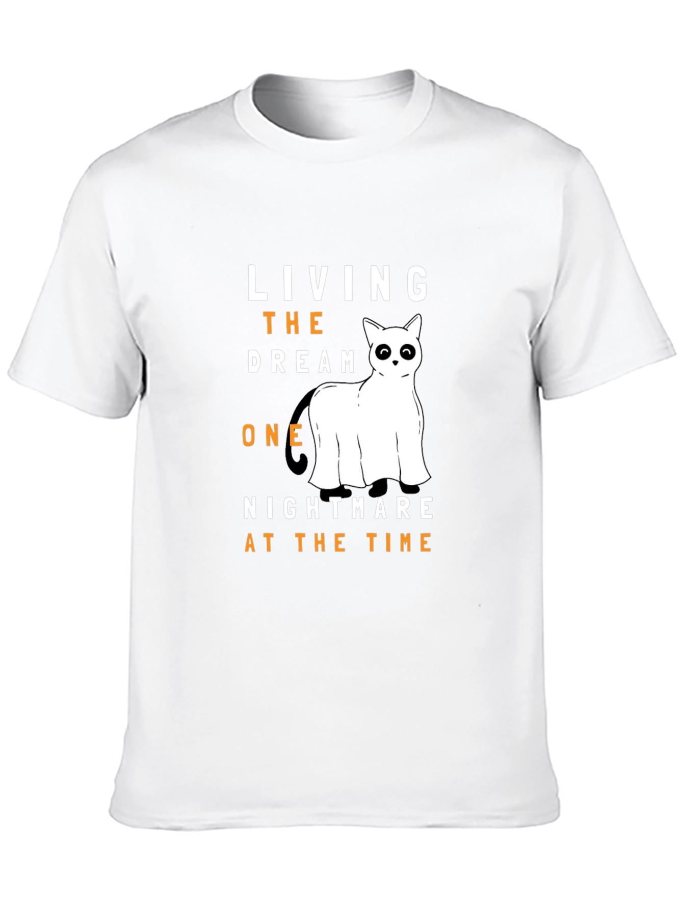 Living the Dream Ghost Cat T-Shirt