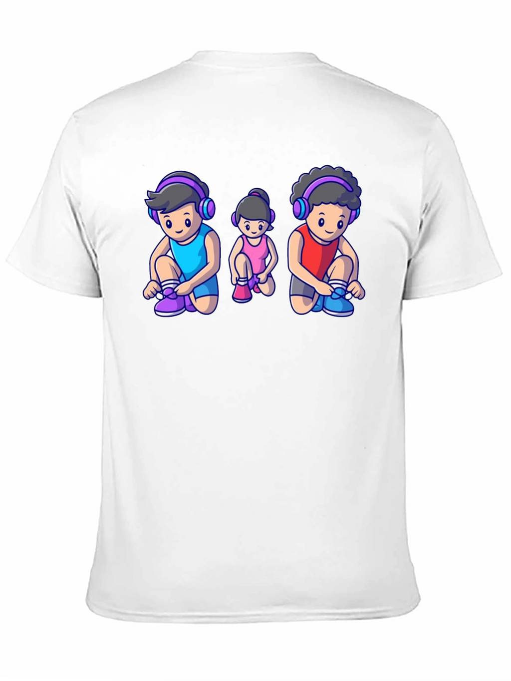 Cartoon Family Black T-Shirt