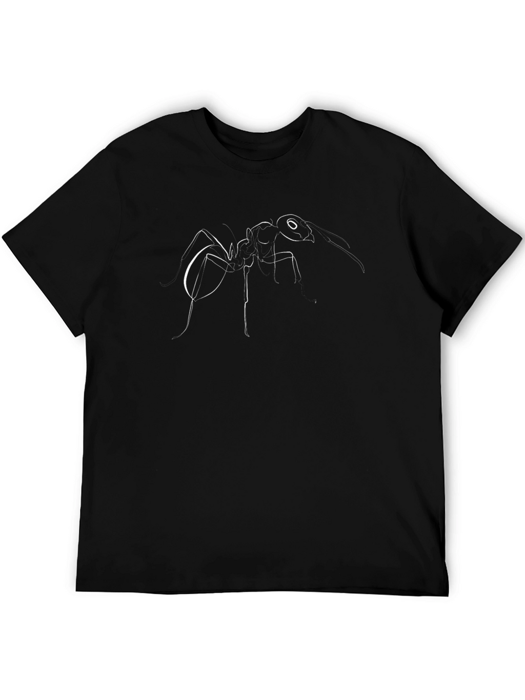 Ant Graphic Tee - Black Cotton Comfort