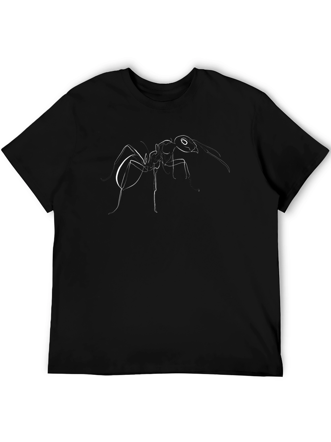 Ant Graphic Tee - Black Cotton Comfort