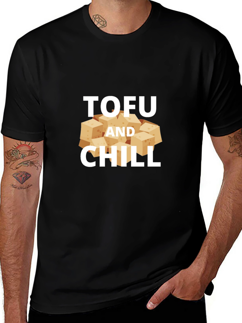 Tofu and Chill Graphic Tee - Casual Comfort