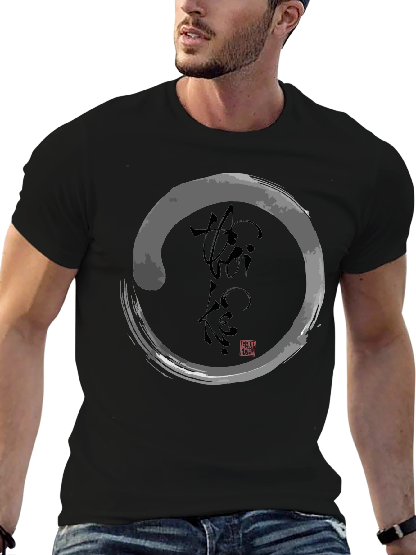 Enso Circle Graphic Tee - Zen Style T-Shirt