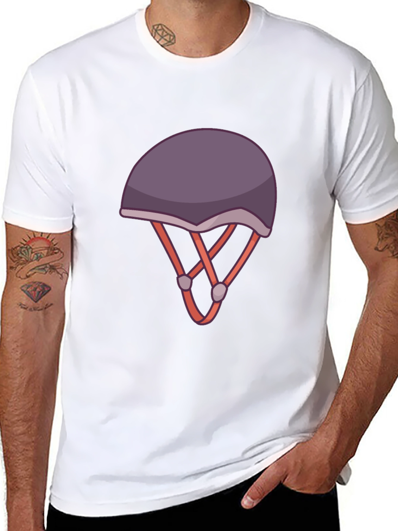 Helmet Graphic Tee - Stylish and Unique Design