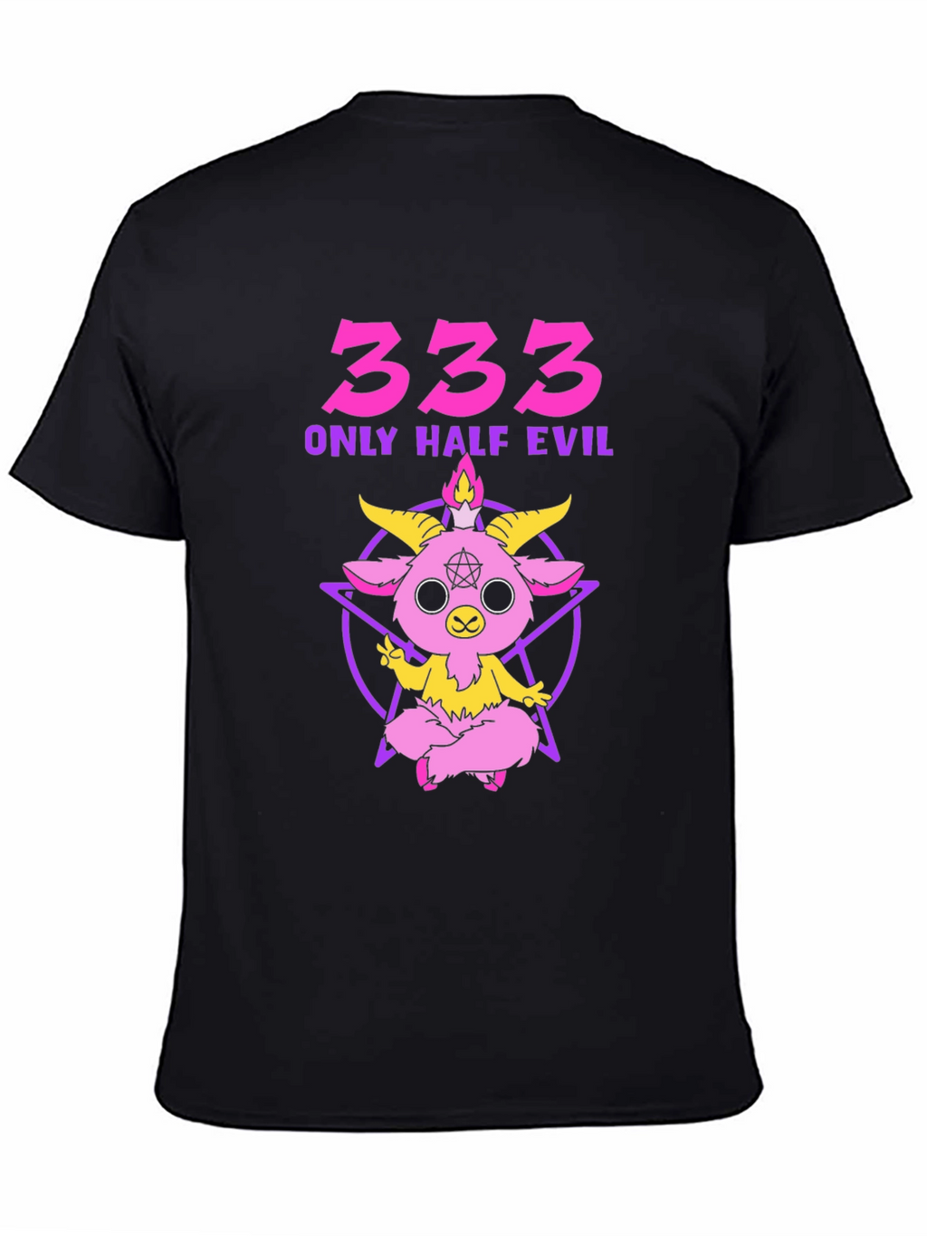 333 Only Half Evil Graphic T-Shirt