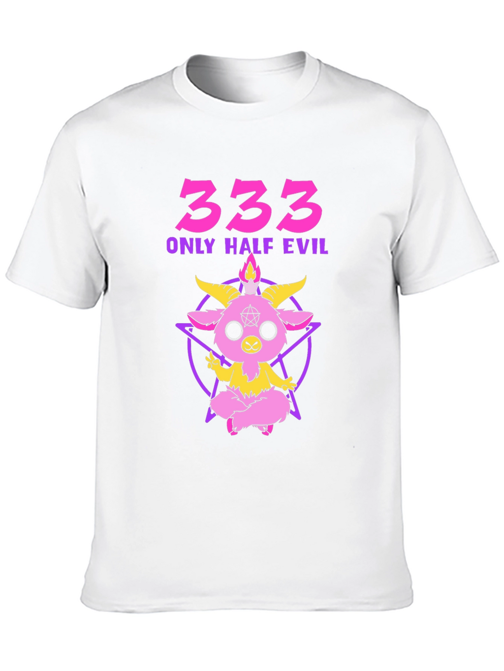 333 Only Half Evil Graphic T-Shirt