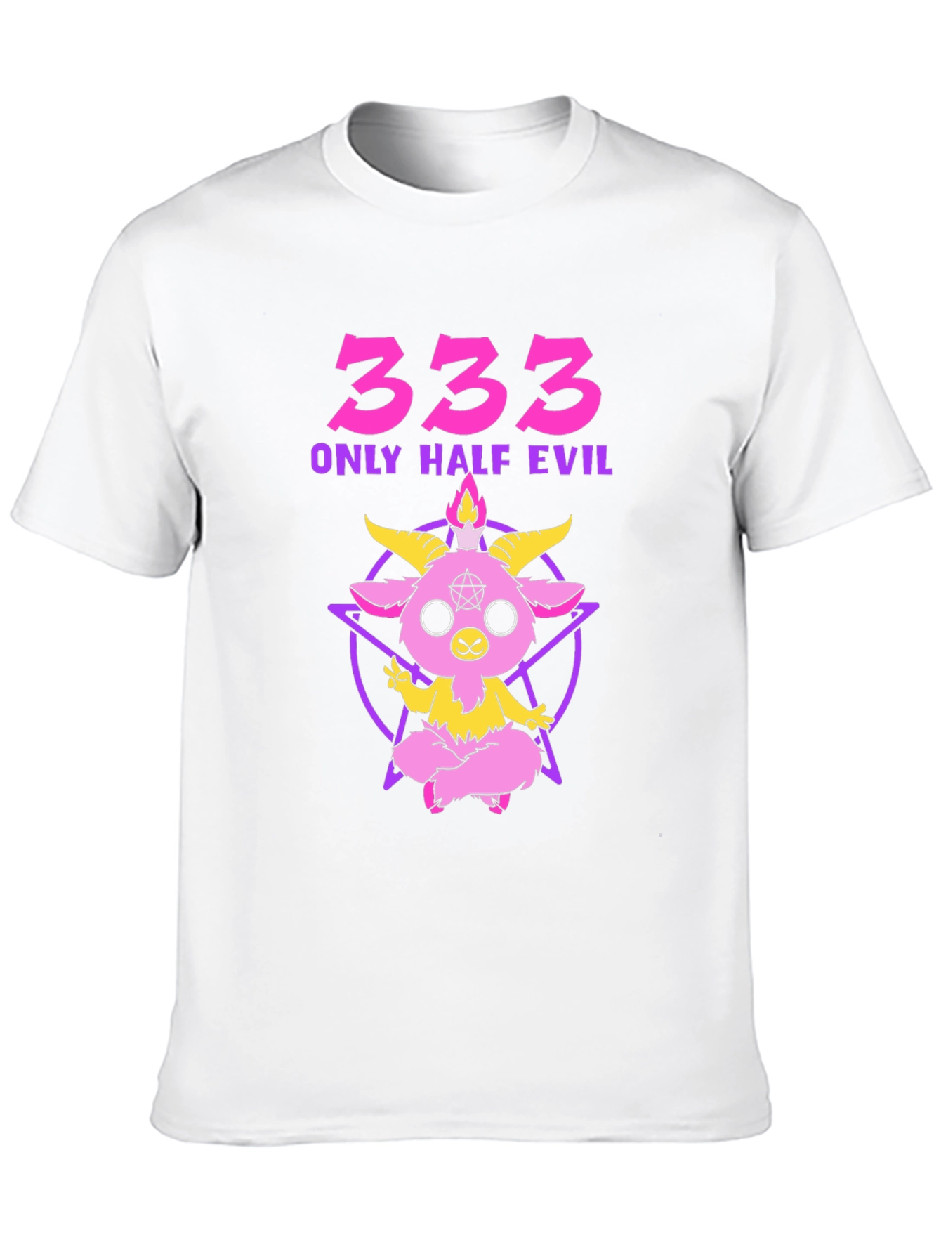 333 Only Half Evil Graphic T-Shirt