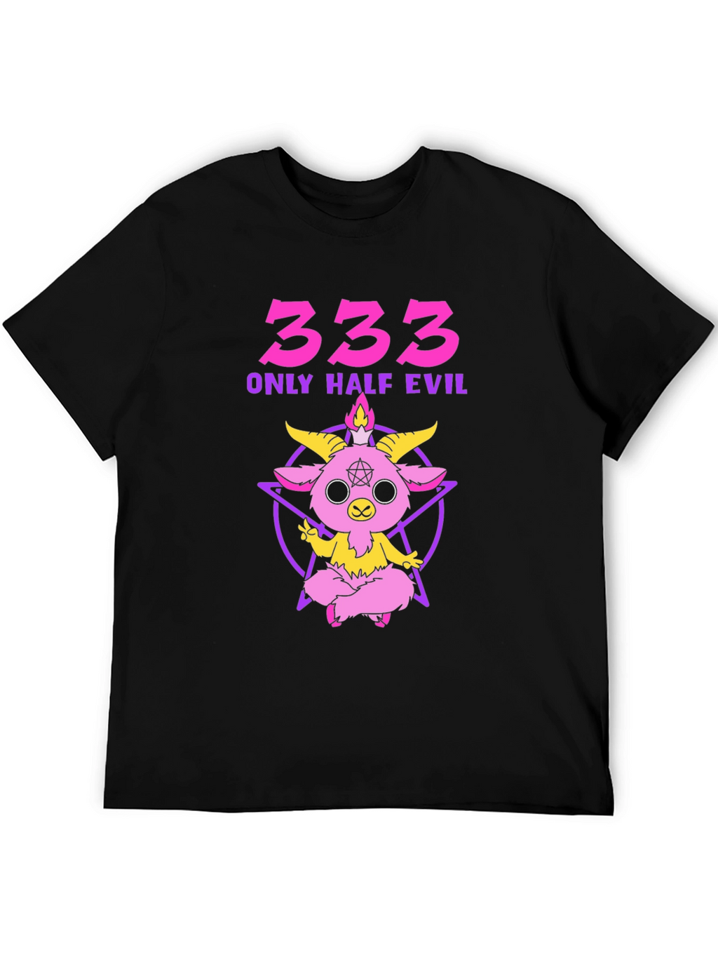 333 Only Half Evil Graphic T-Shirt