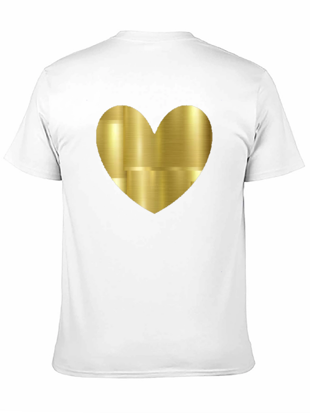 Gold Heart Graphic Black Tee