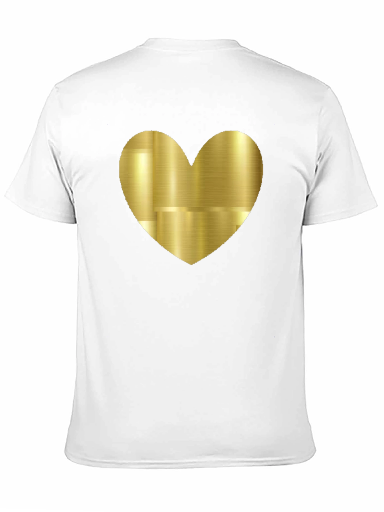 Gold Heart Graphic Black Tee