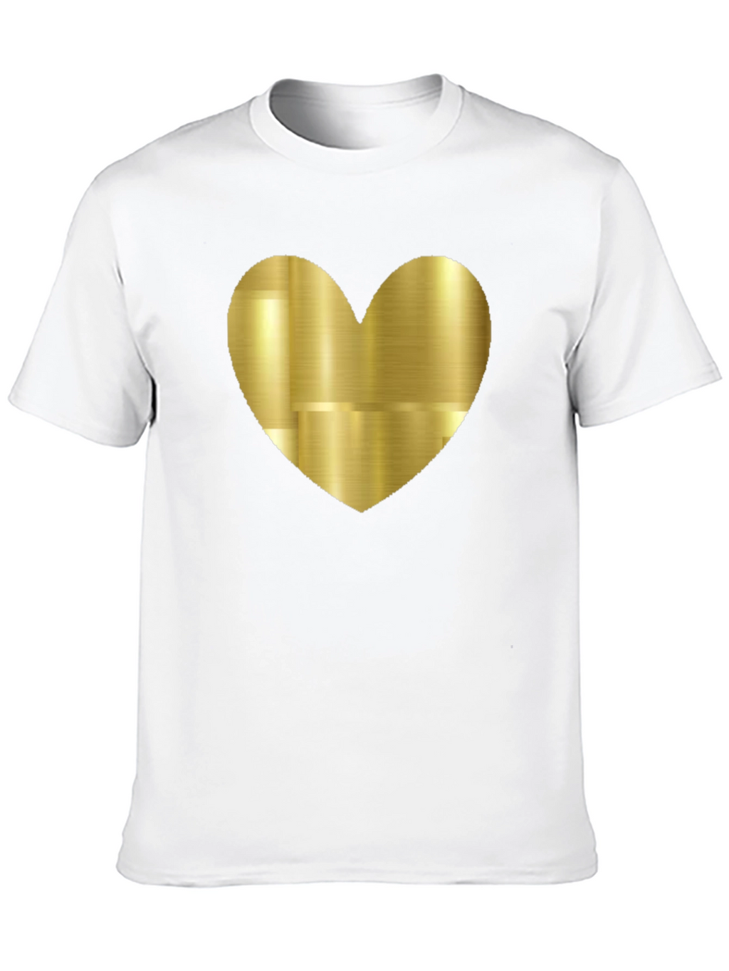 Gold Heart Graphic Black Tee