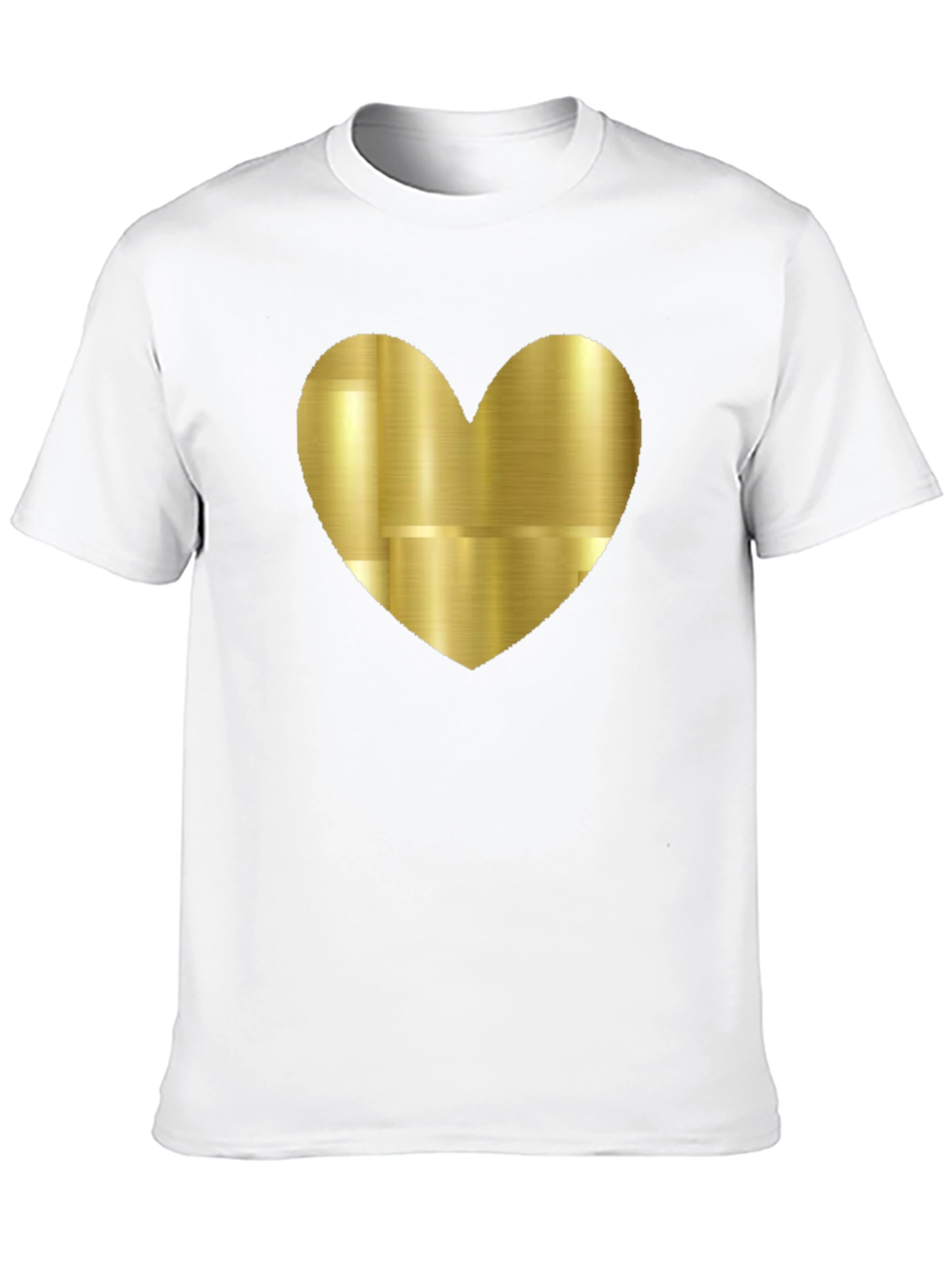 Gold Heart Graphic Black Tee
