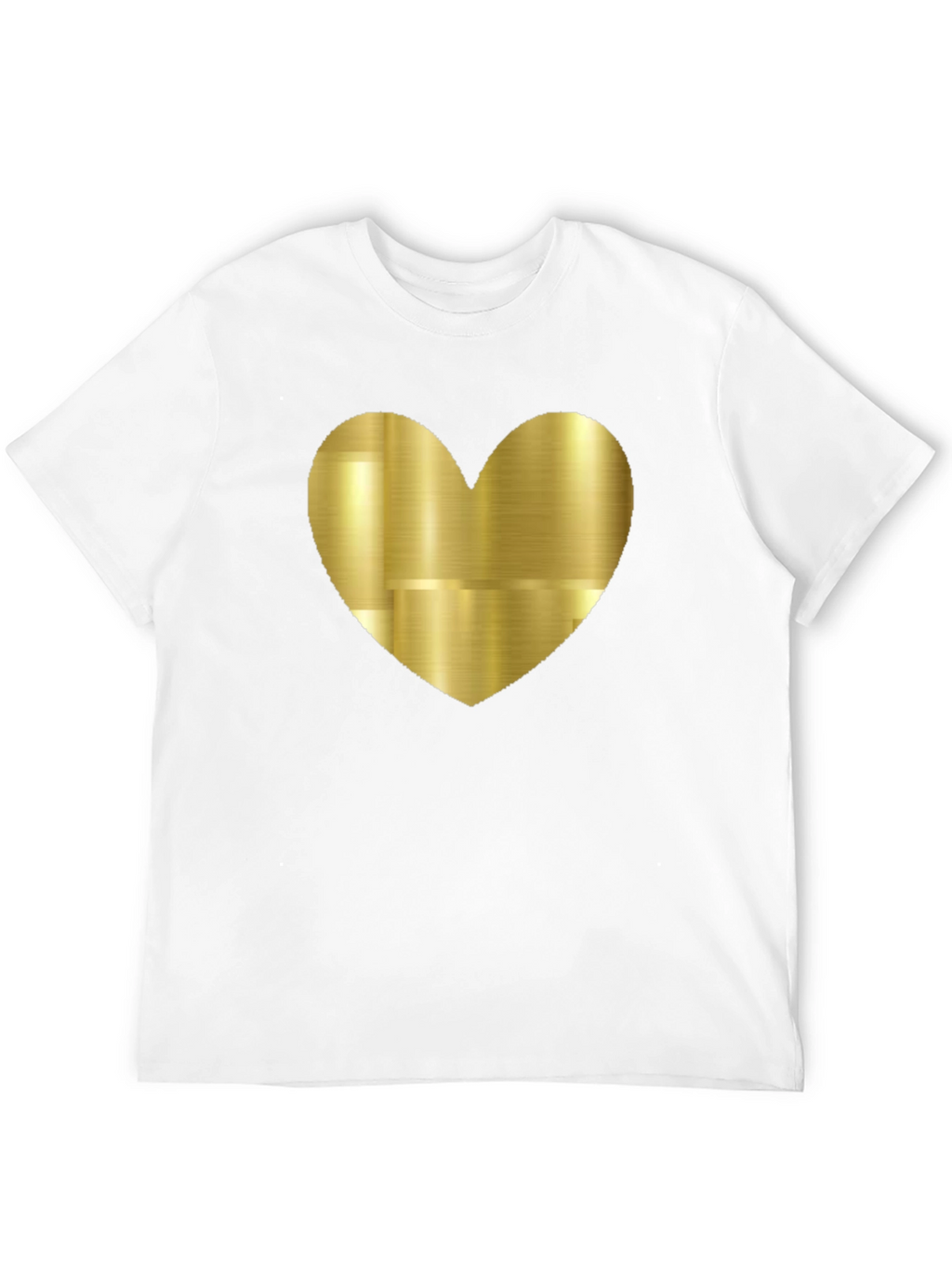 Gold Heart Graphic Black Tee
