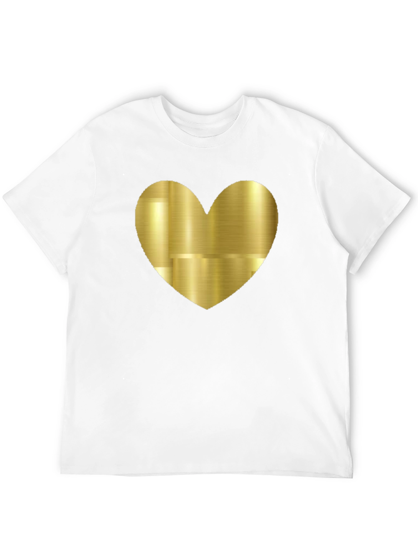 Gold Heart Graphic Black Tee