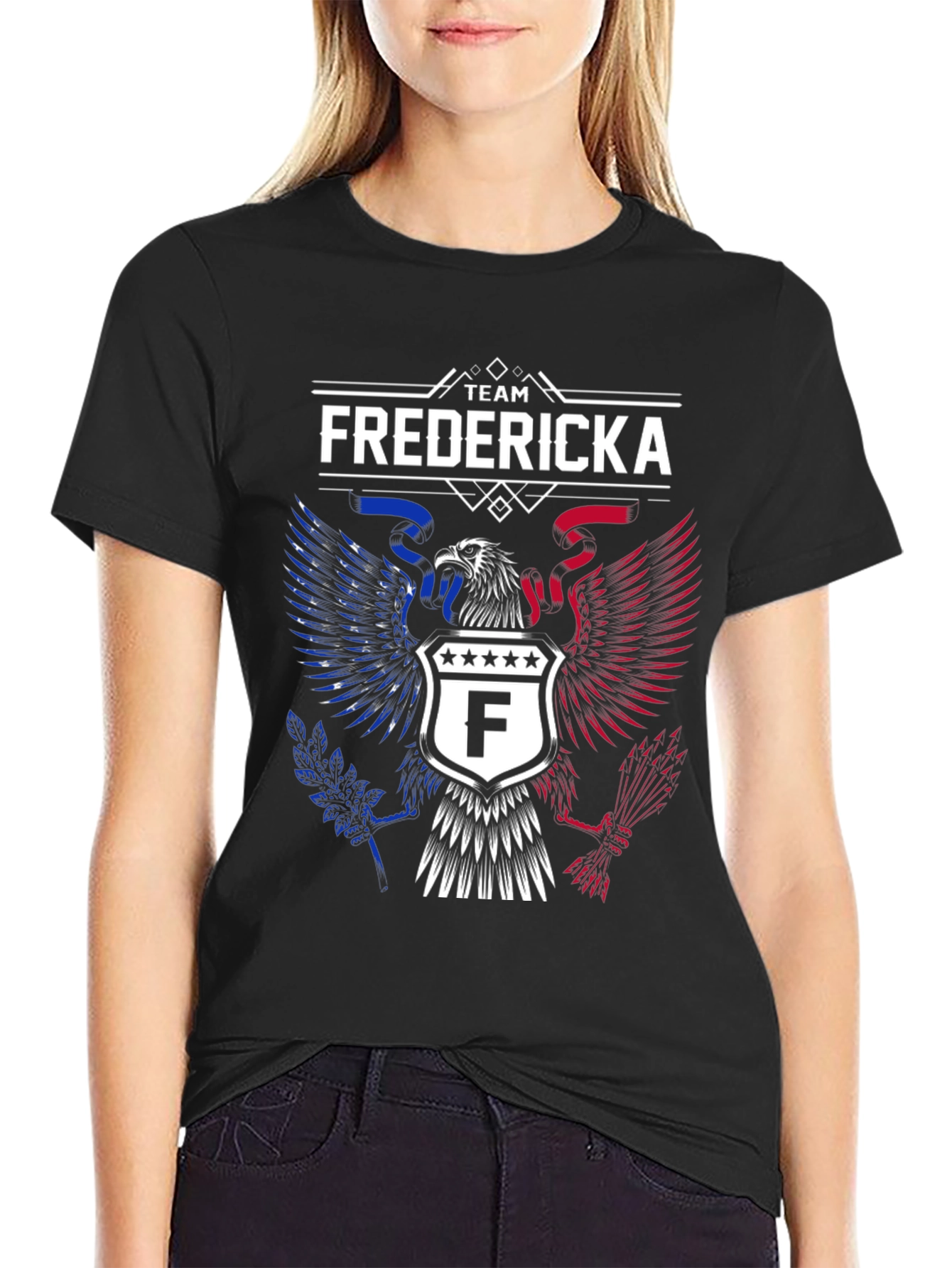 Team Fredericka Patriotic Eagle Crest T-Shirt