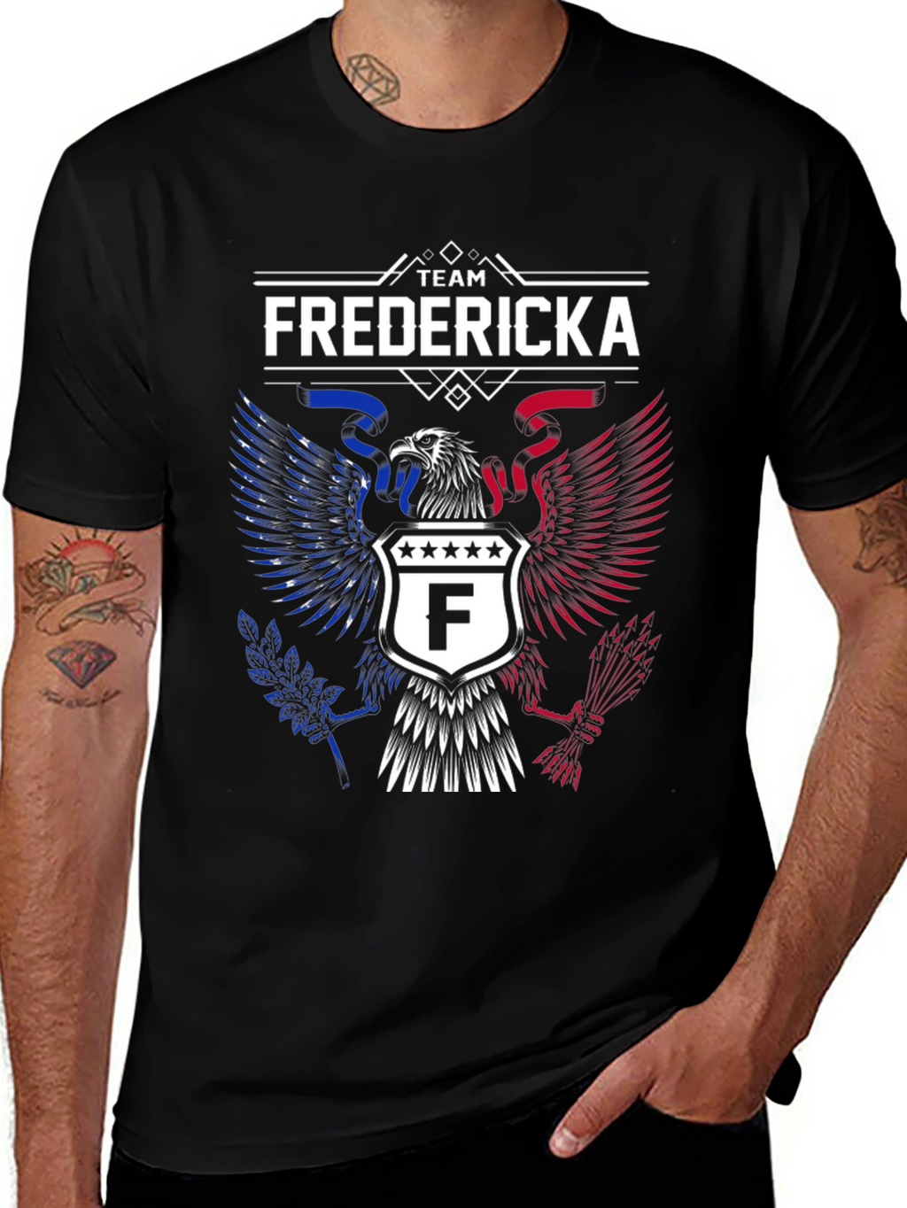Team Fredericka Patriotic Eagle Crest T-Shirt