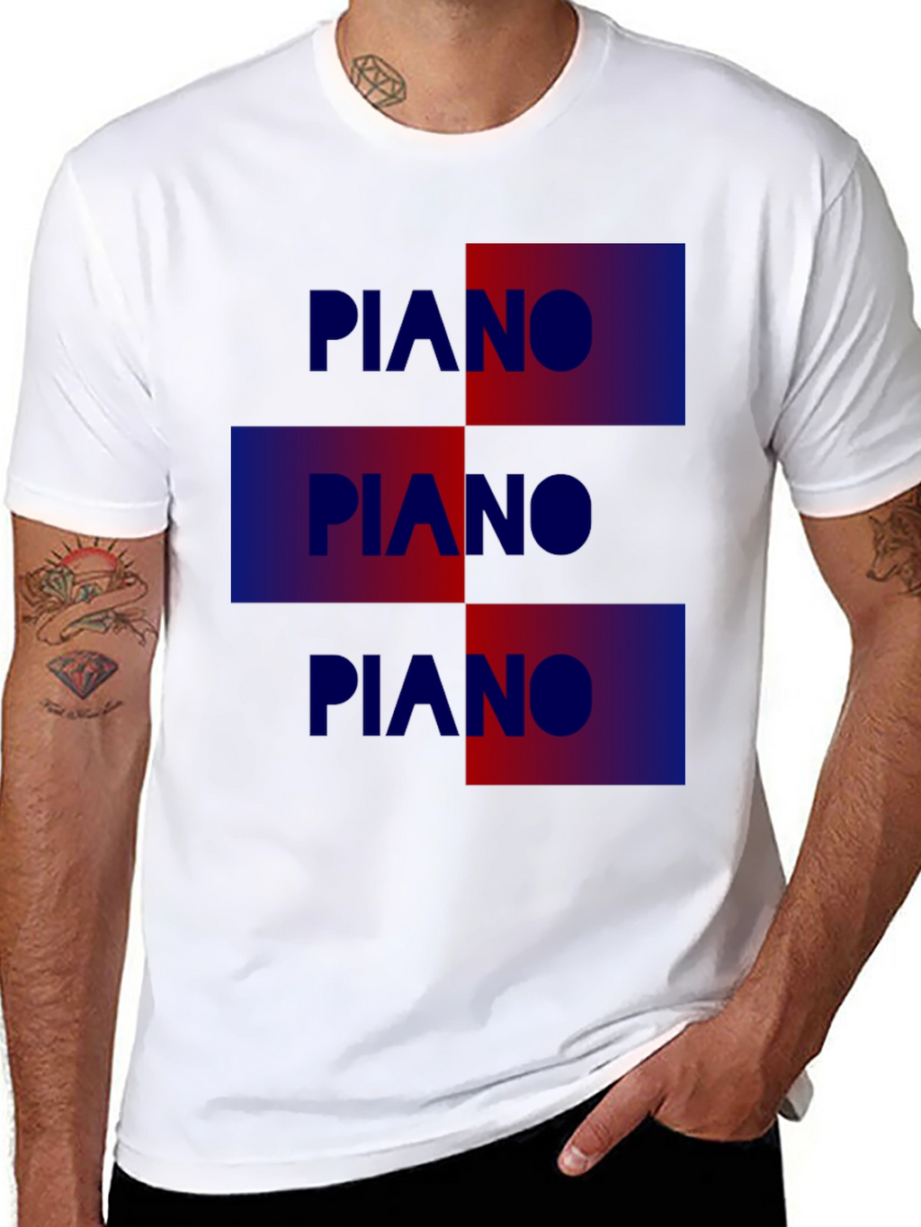 Piano Graphic Tee - Cool Music Lover T-Shirt
