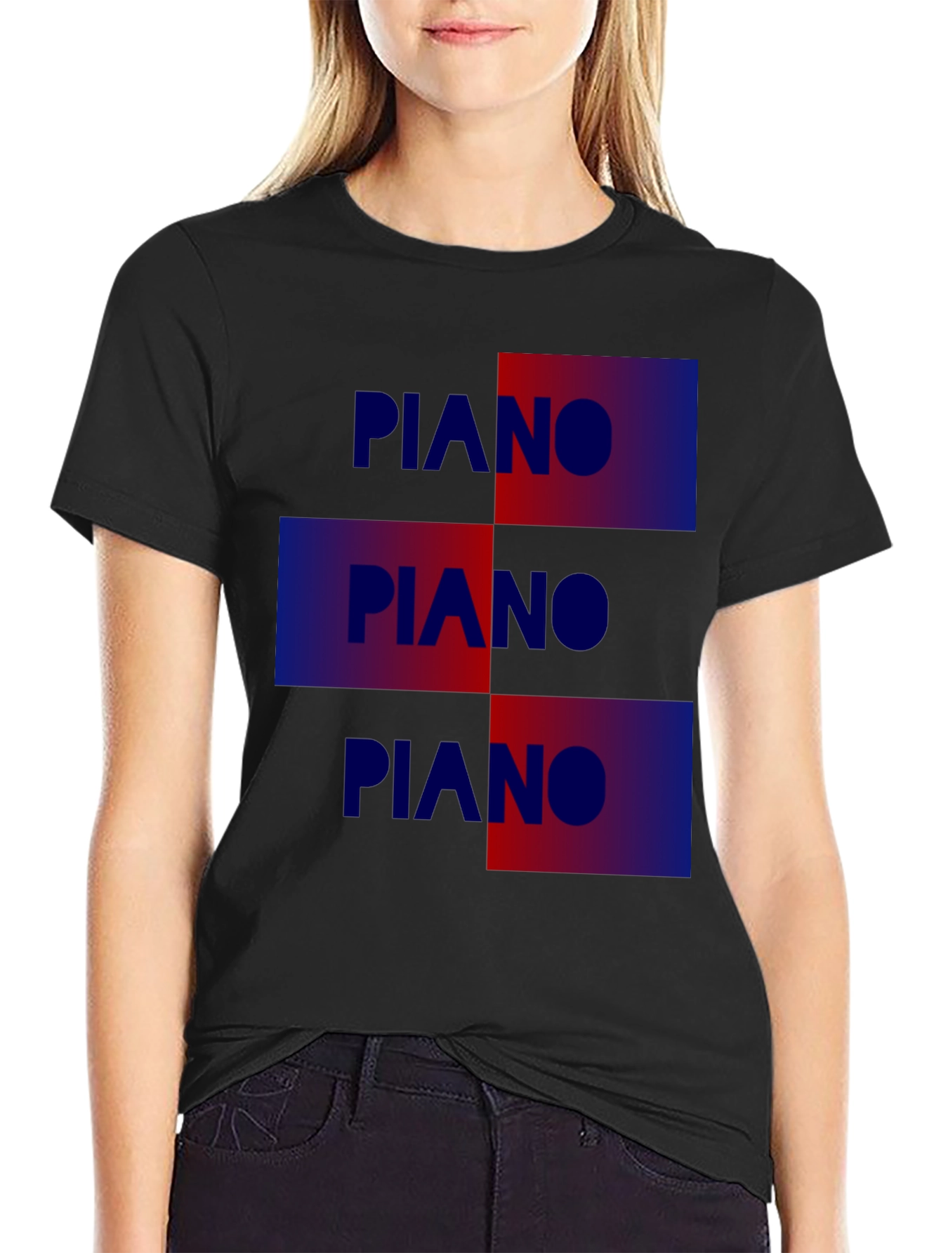 Piano Graphic Tee - Cool Music Lover T-Shirt