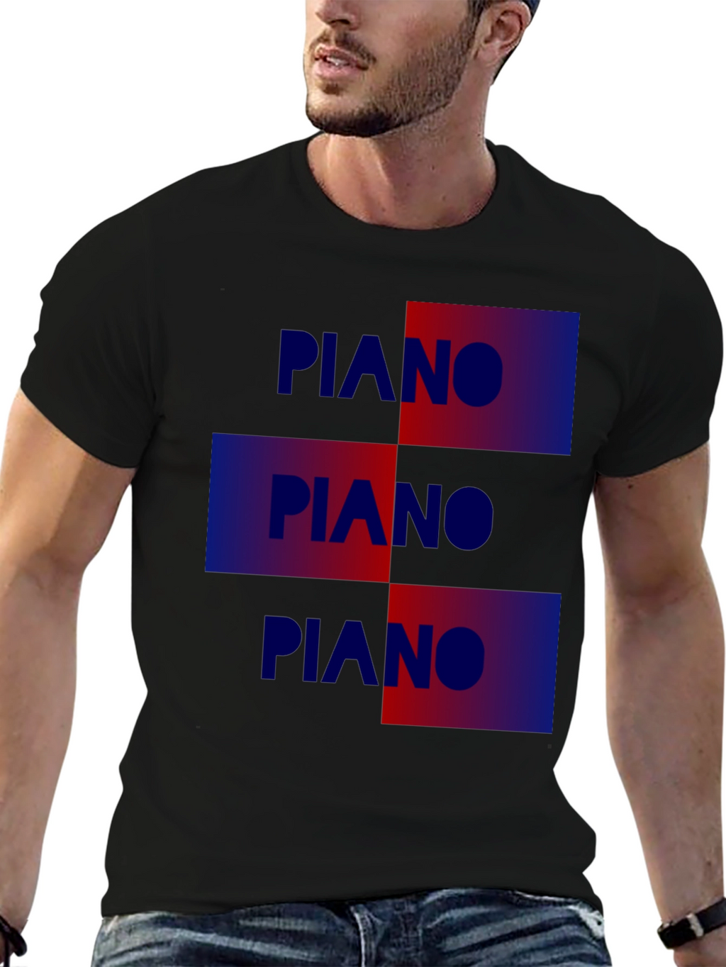 Piano Graphic Tee - Cool Music Lover T-Shirt