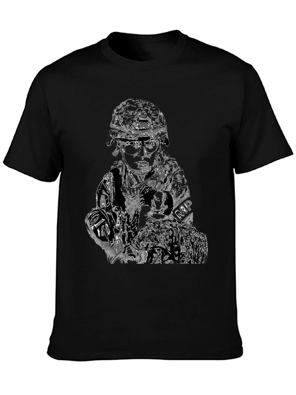 Military Police Graphic T-Shirt - Black