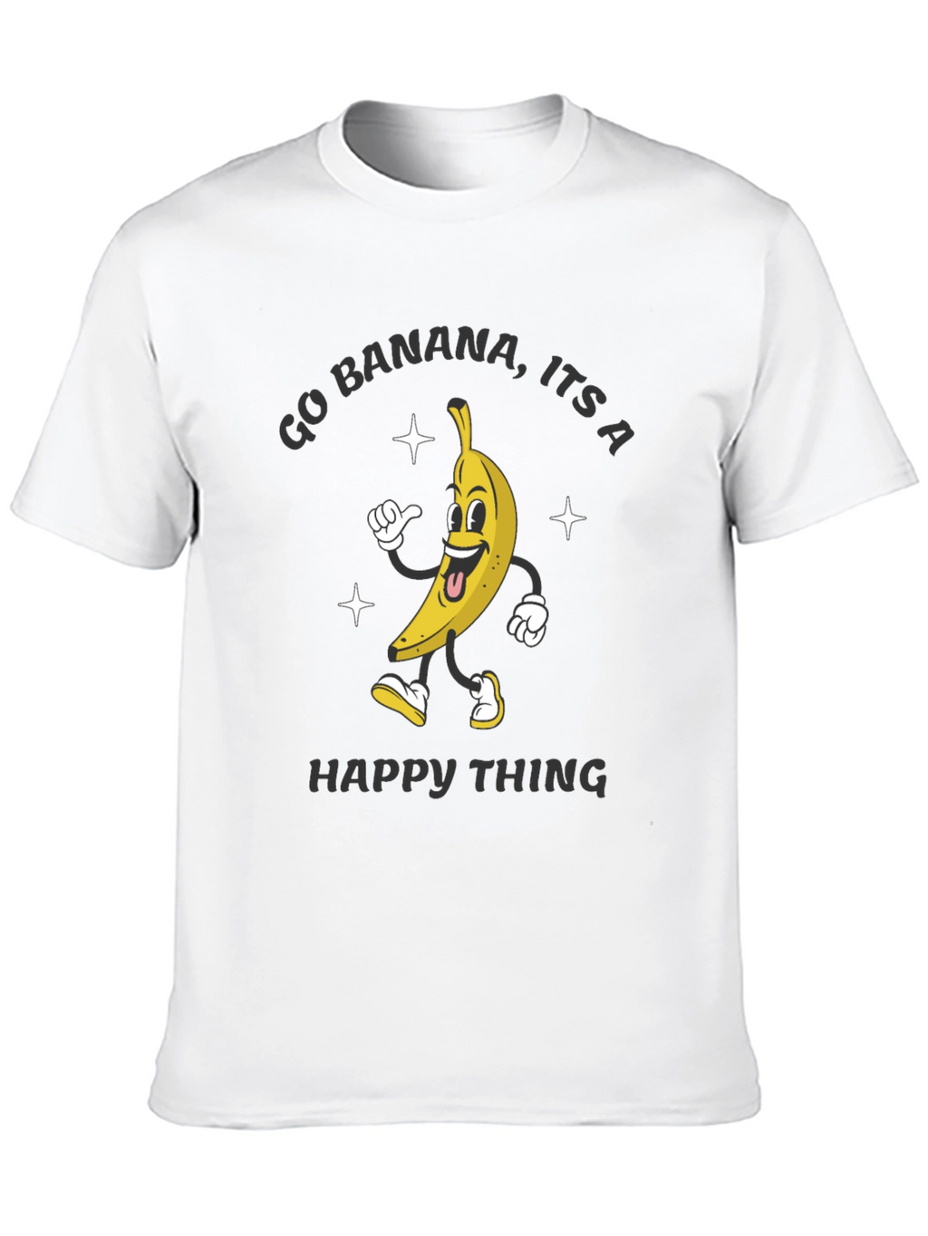 Go Banana Happy Thing Black T-Shirt