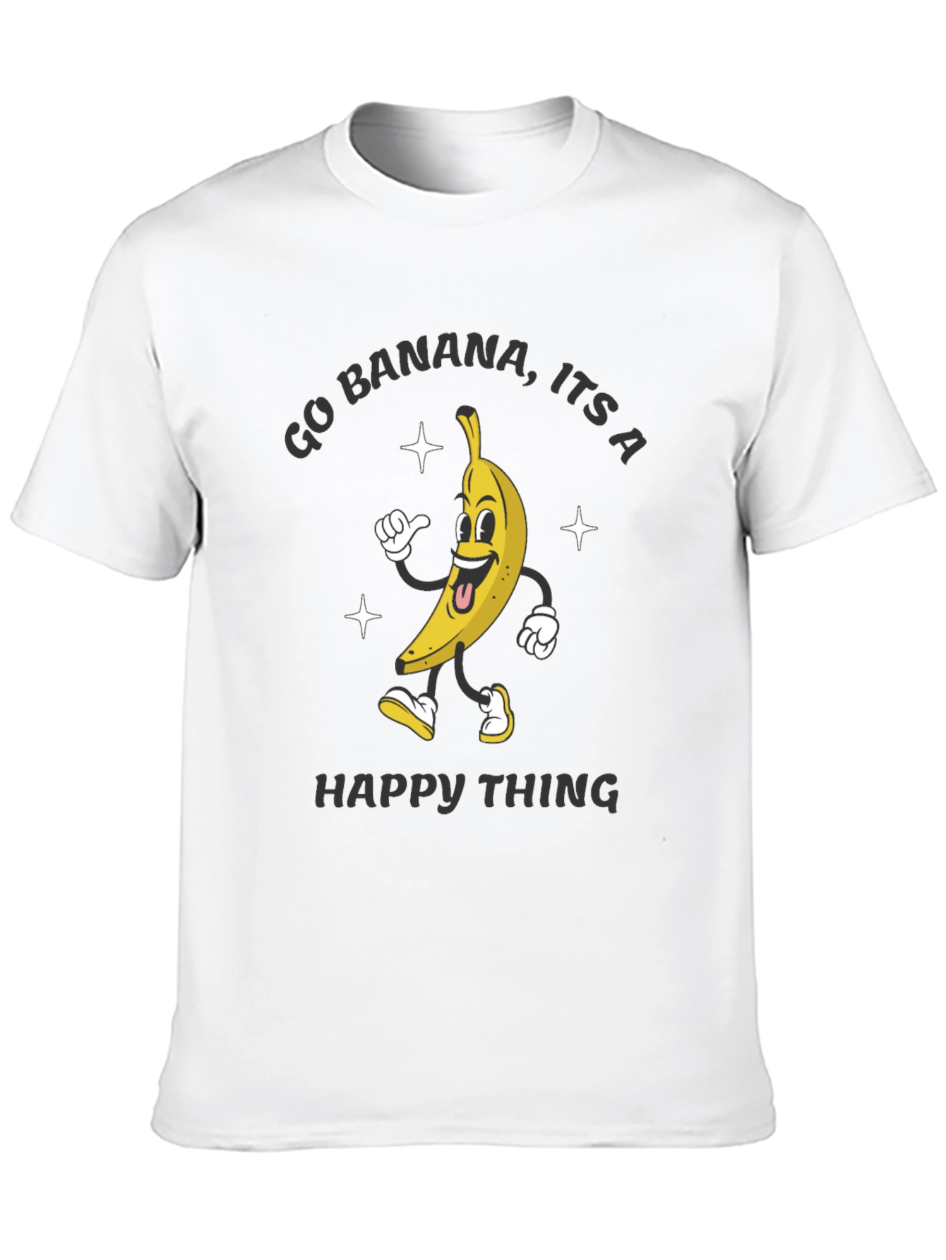 Go Banana Happy Thing Black T-Shirt