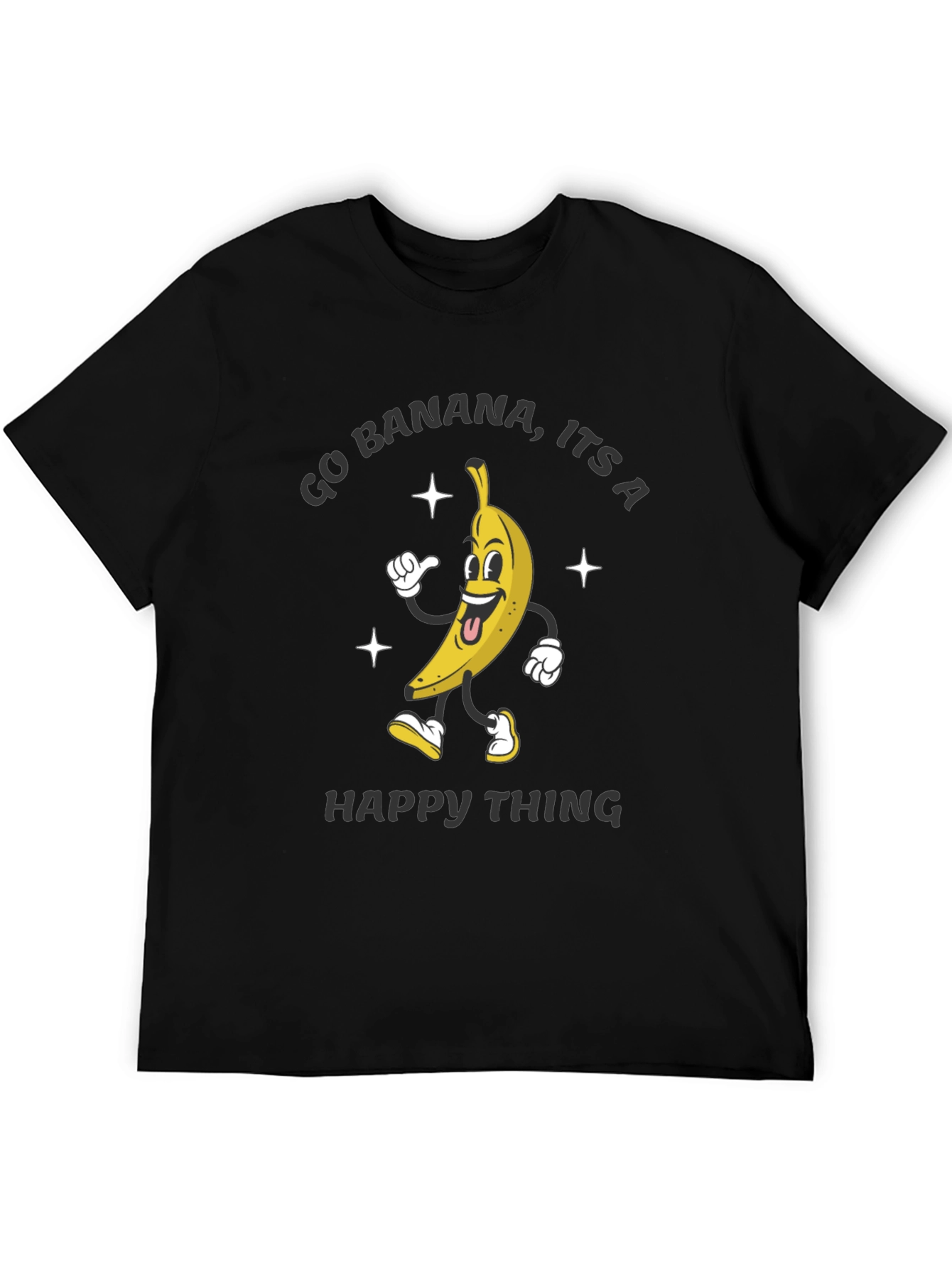 Go Banana Happy Thing Black T-Shirt