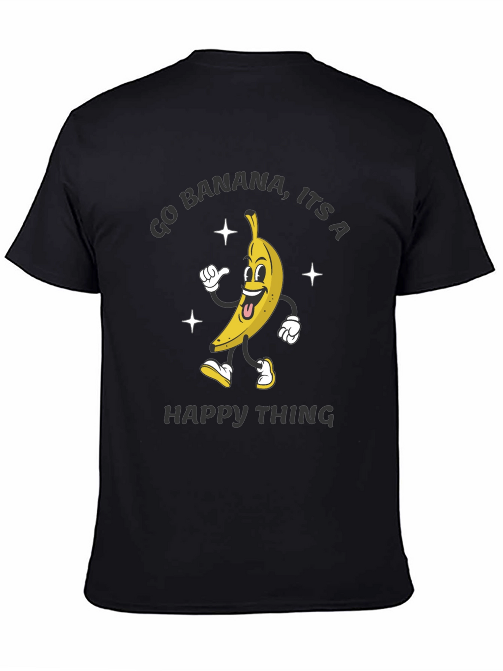 Go Banana Happy Thing Black T-Shirt