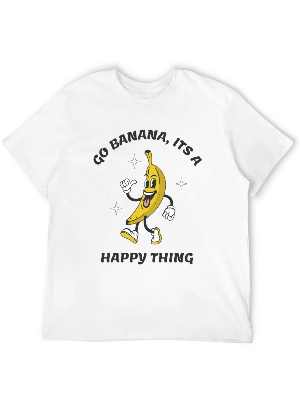 Go Banana Happy Thing Black T-Shirt