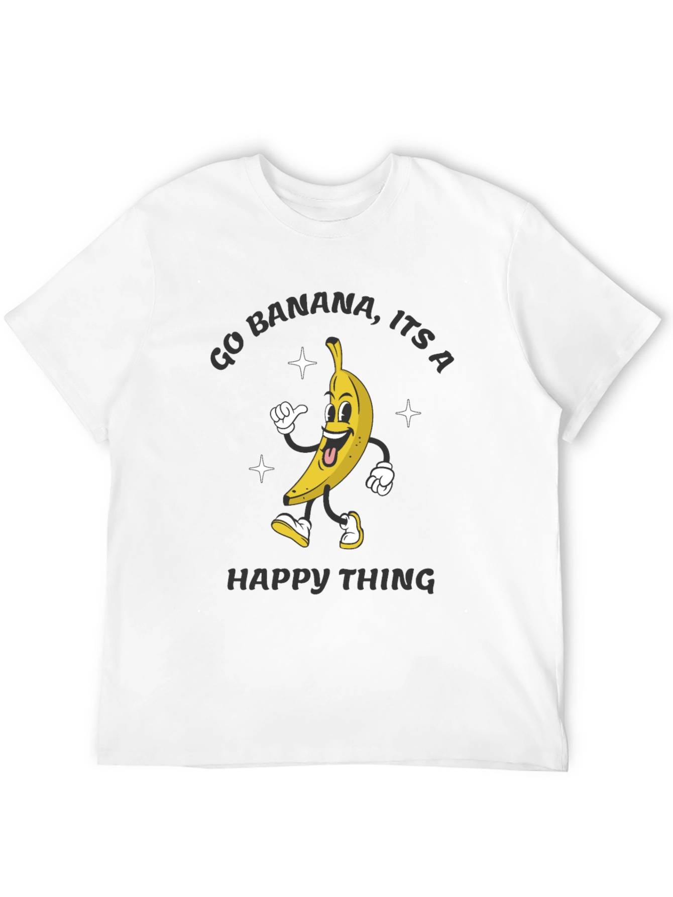 Go Banana Happy Thing Black T-Shirt