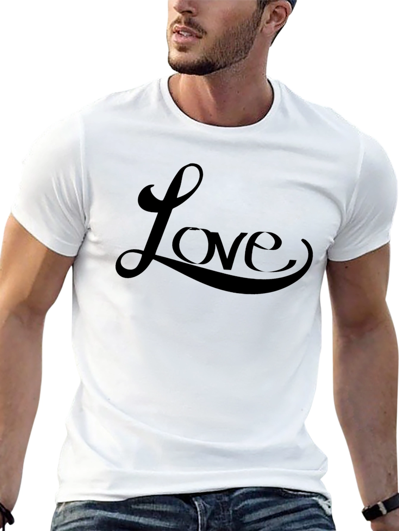 Love Graphic Tee - Stylish Black T-Shirt