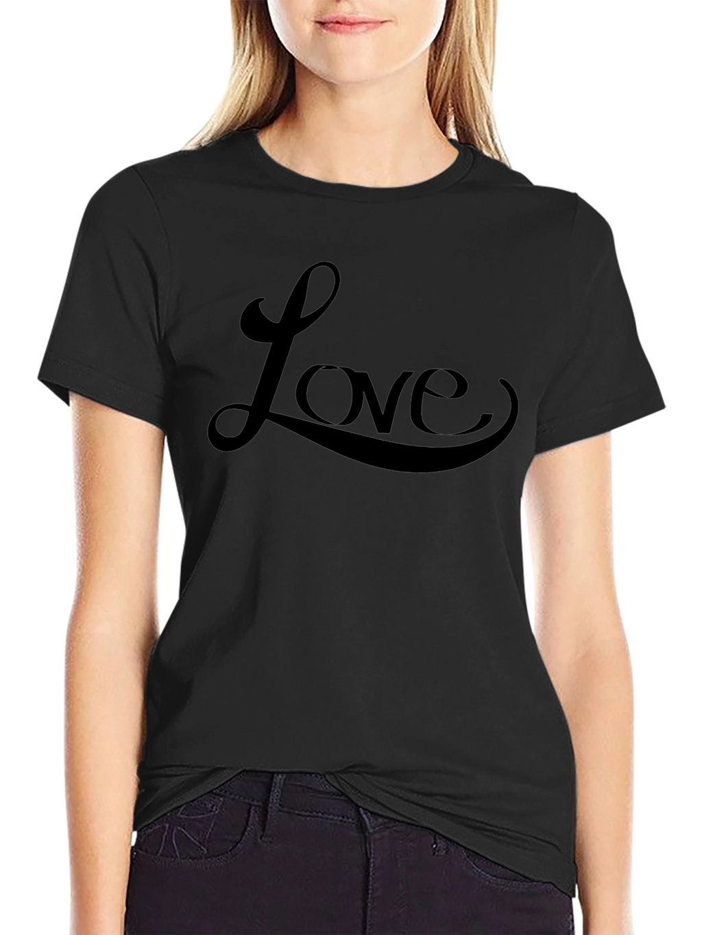 Love Graphic Tee - Stylish Black T-Shirt