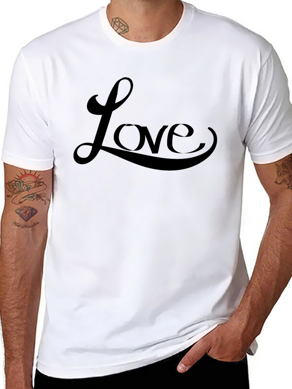 Love Graphic Tee - Stylish Black T-Shirt