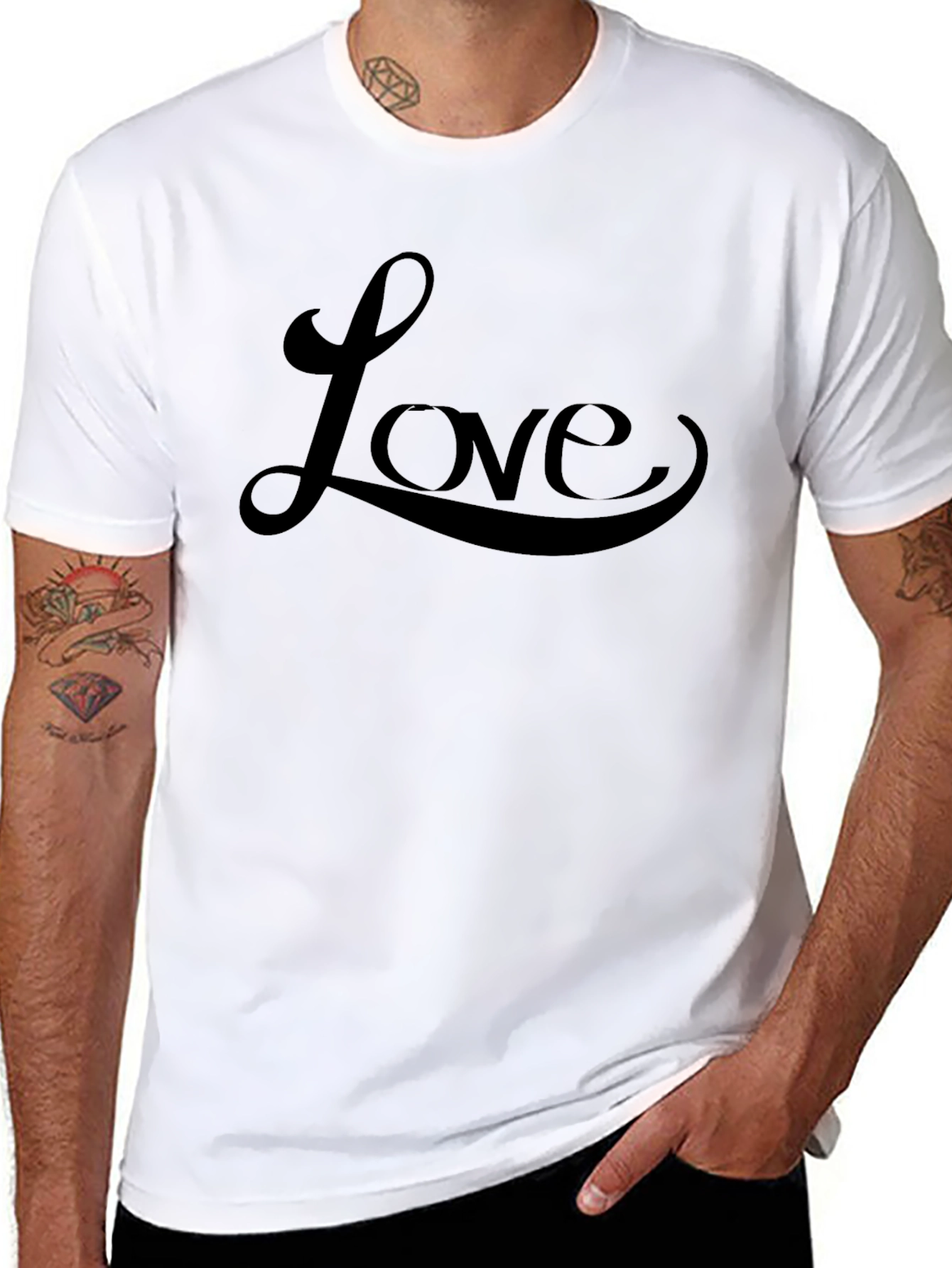 Love Graphic Tee - Stylish Black T-Shirt
