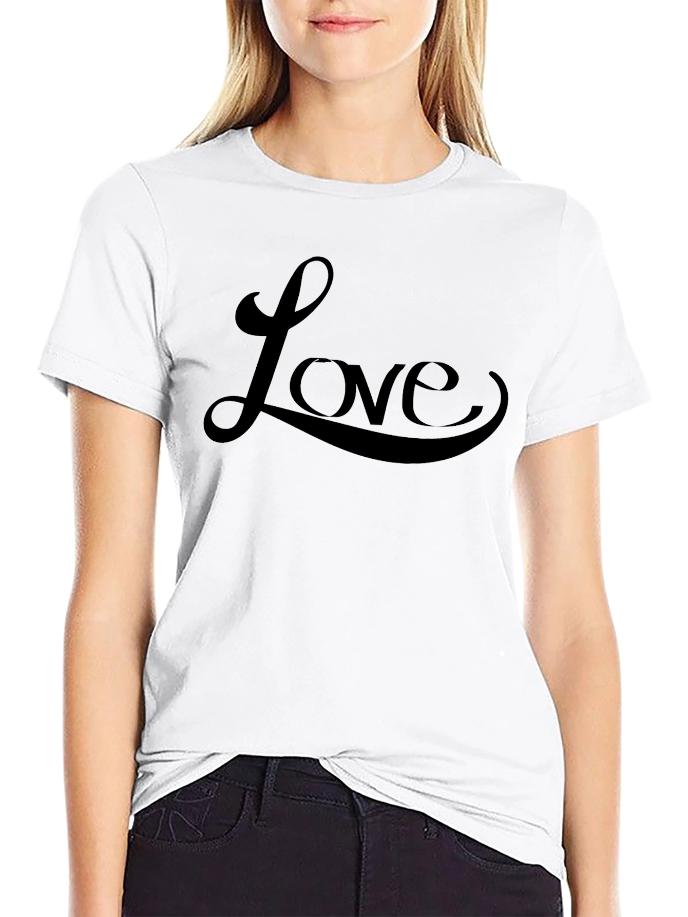Love Graphic Tee - Stylish Black T-Shirt