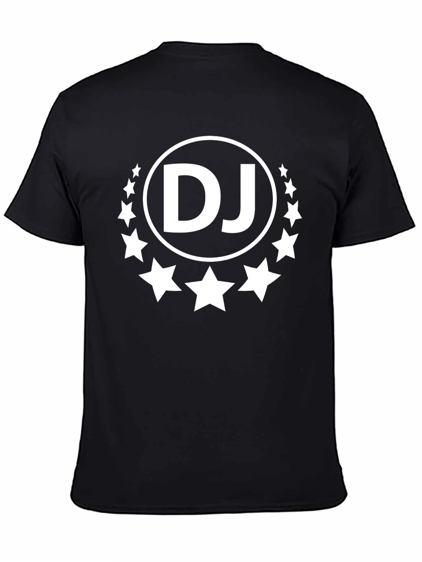 DJ Graphic Tee - Black Cotton Blend T-Shirt