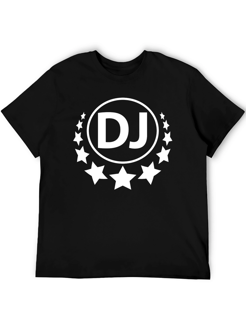 DJ Graphic Tee - Black Cotton Blend T-Shirt