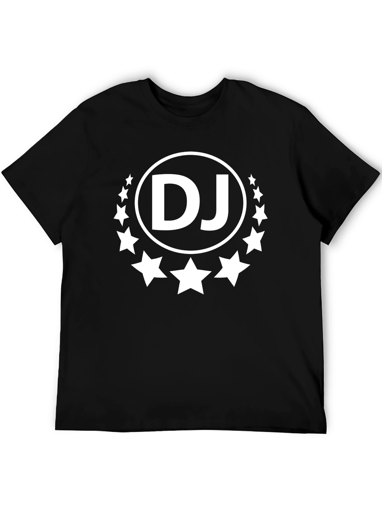 DJ Graphic Tee - Black Cotton Blend T-Shirt