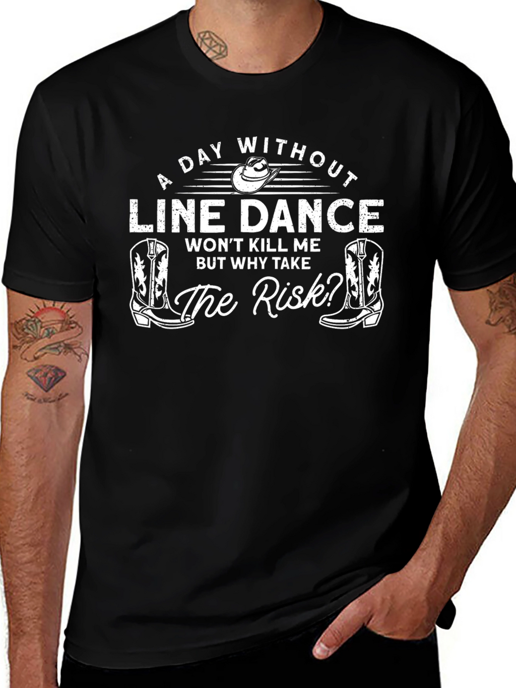 Line Dance T-Shirt - Why Take The Risk Tee