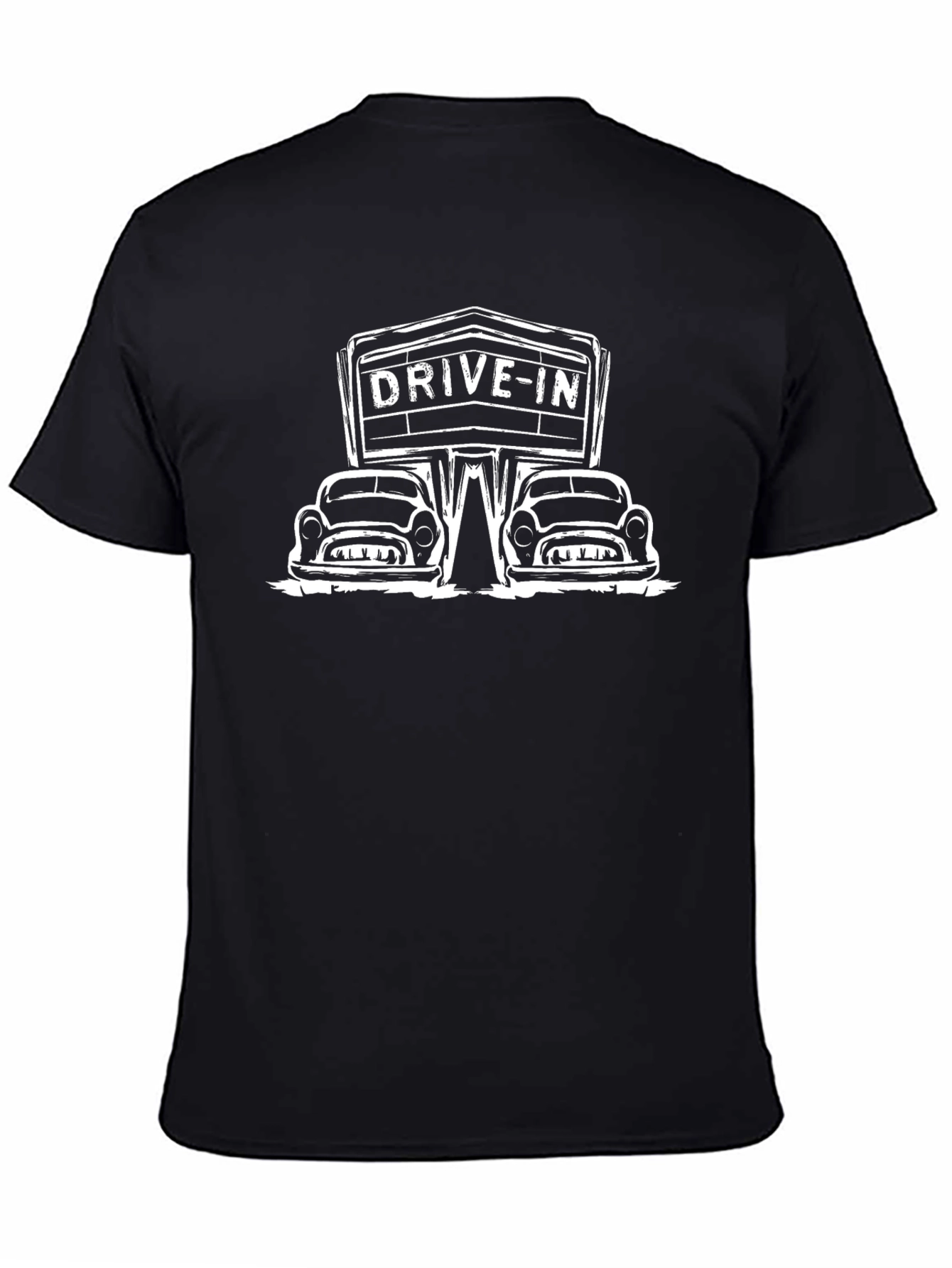 Drive-In Movie T-Shirt Classic Car Design