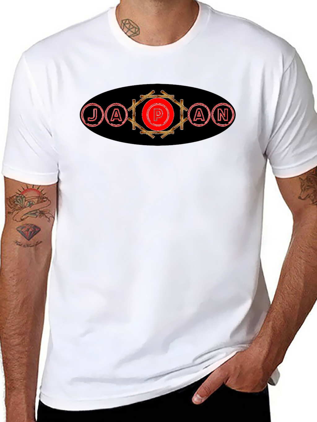 Japan Design Black T-Shirt